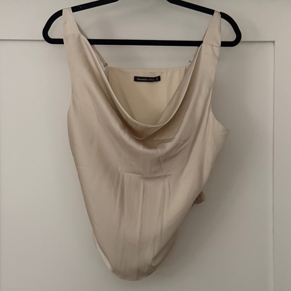 Abercrombie Satin Cowl Tank - Ivory - Picture 1 of 4